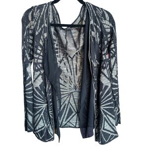 Nic & Zoe Cotton Knit and Chiffon Light Weight Cardigan (M)